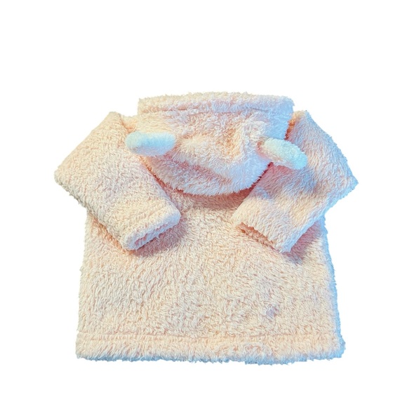Patagonia Soft Fleece Zippered Fuzzy Jacket in Soft Pink Sz 6-12 Mos - Picture 6 of 11